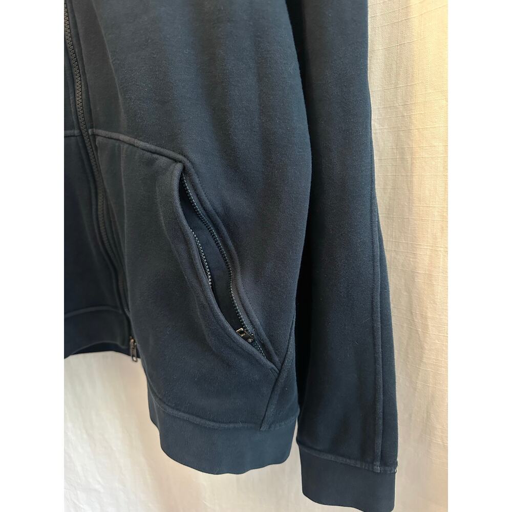 Lululemon Ritual Jacket Mens Nocturnal Teal Blue Full Zip Hoodie 2 Way Zipper XL - Picture 6 of 11
